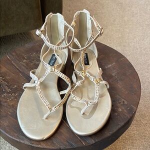 Gold Strappy Sandals